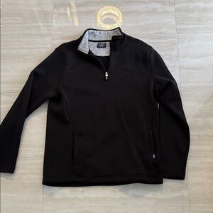 Chaps Men's Black Zip Up Sweater